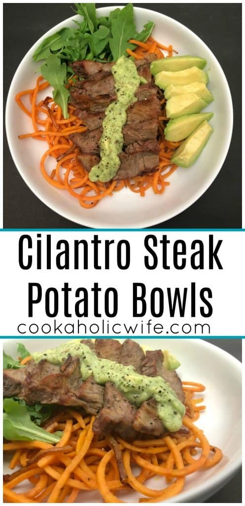 cilantro steak potato bowls 