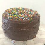 yellow cake chocolate frosting