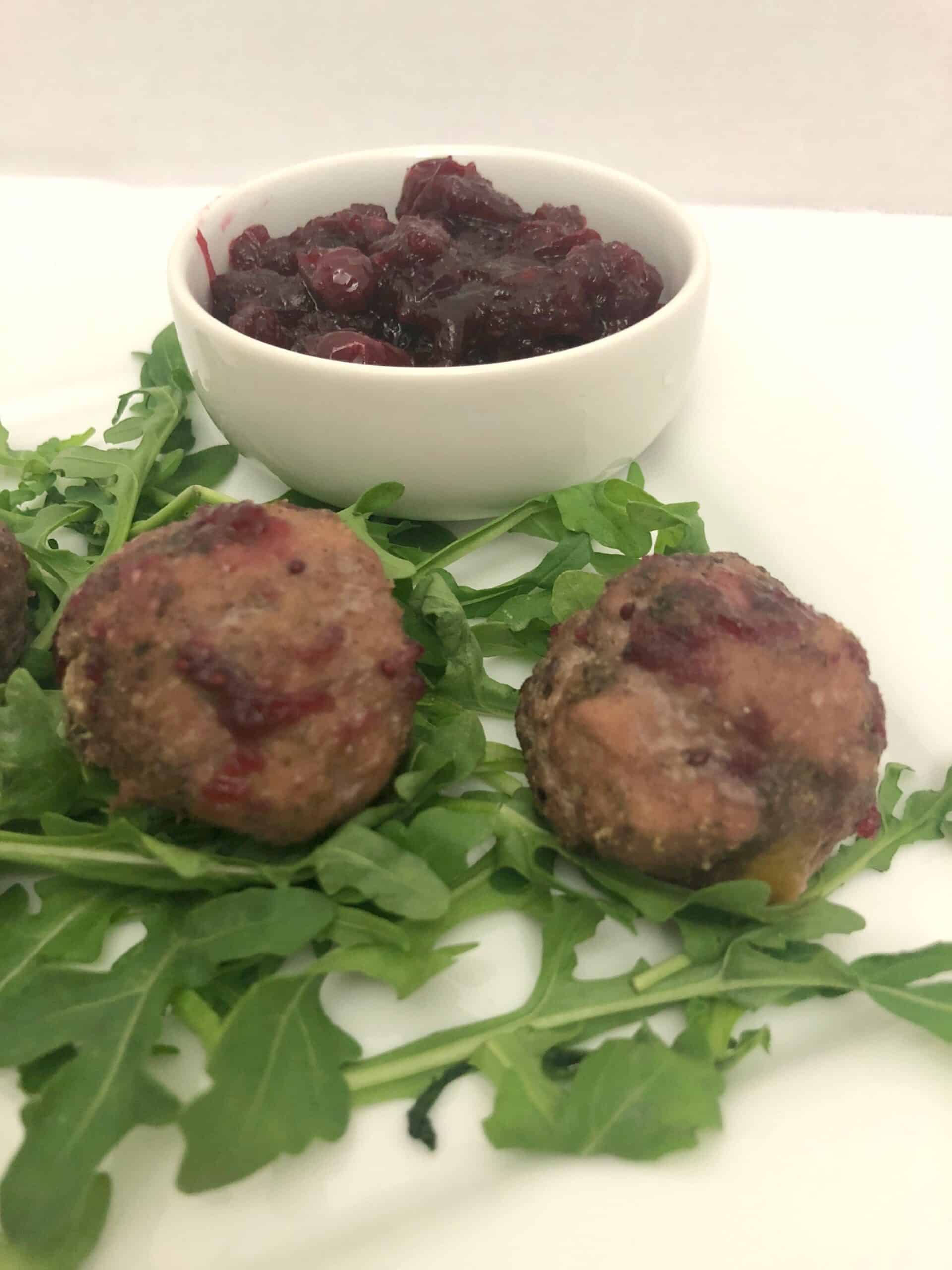Sage Turkey Meatballs with Cranberry Dipping Sauce Cookaholic Wife