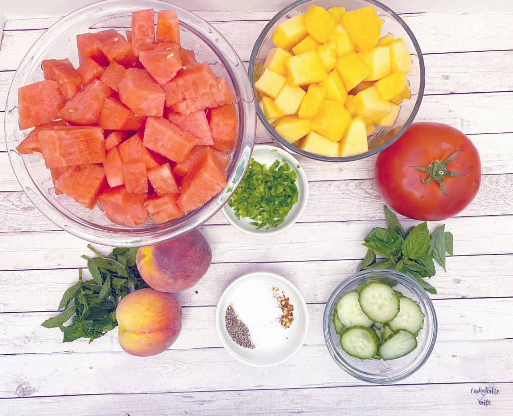 sweet heat watermelon gazpacho