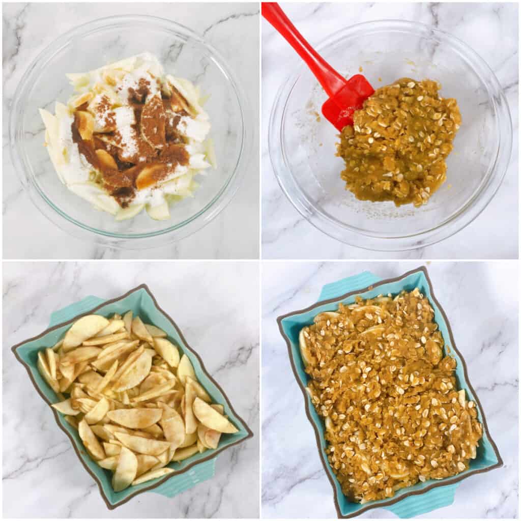 step by step instructions for old fashioned apple crisp