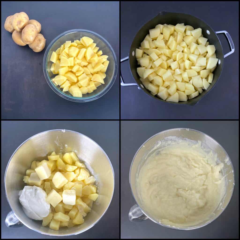 step by step instructions for making creamy mashed potatoes 