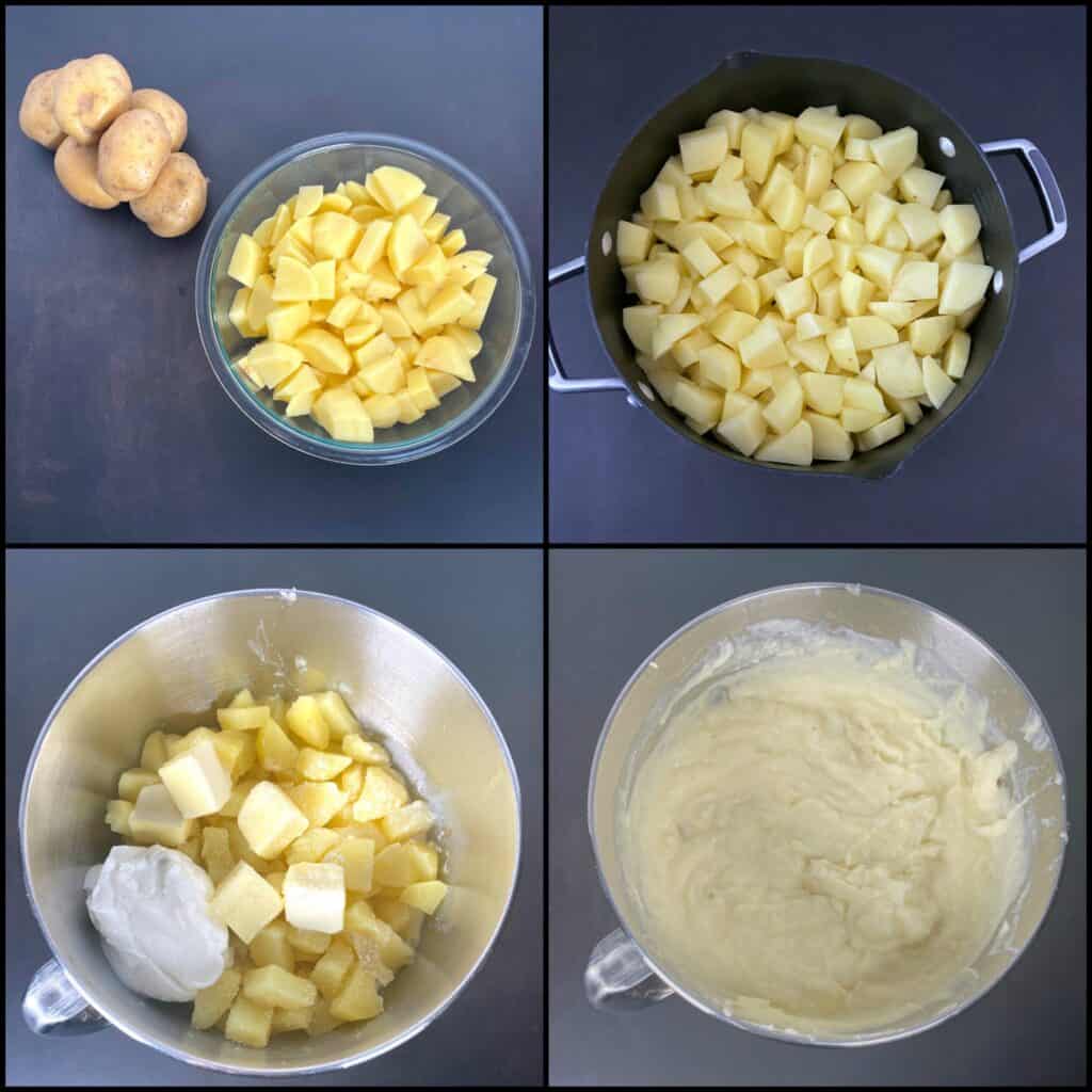 step by step instructions for making creamy mashed potatoes 