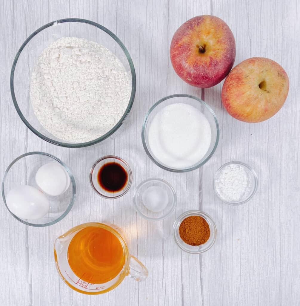 ingredients for air fryer apple fritters