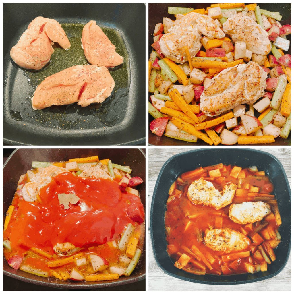 step by step instructions for mom's italian braised chicken