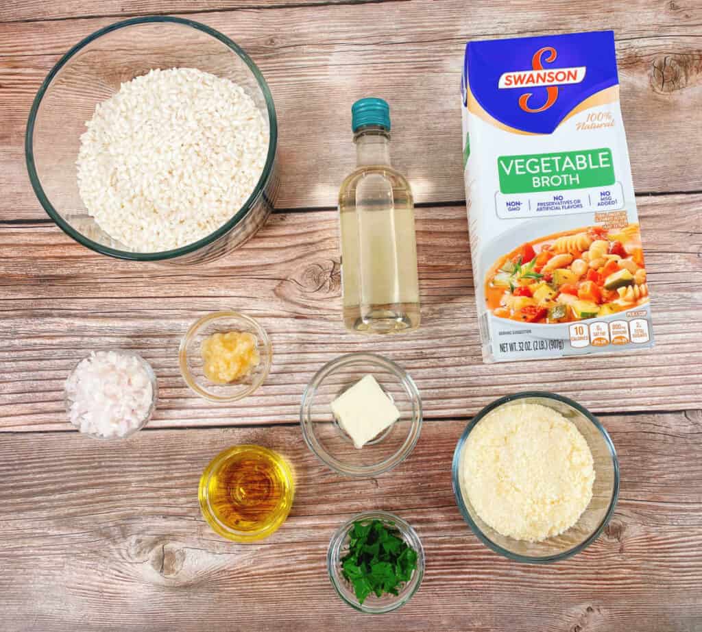 ingredients for parmesan risotto