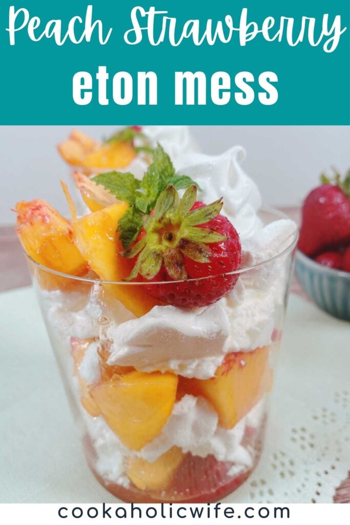 image for pinterest with test overlay of recipe title sit on a scalloped napkin. 