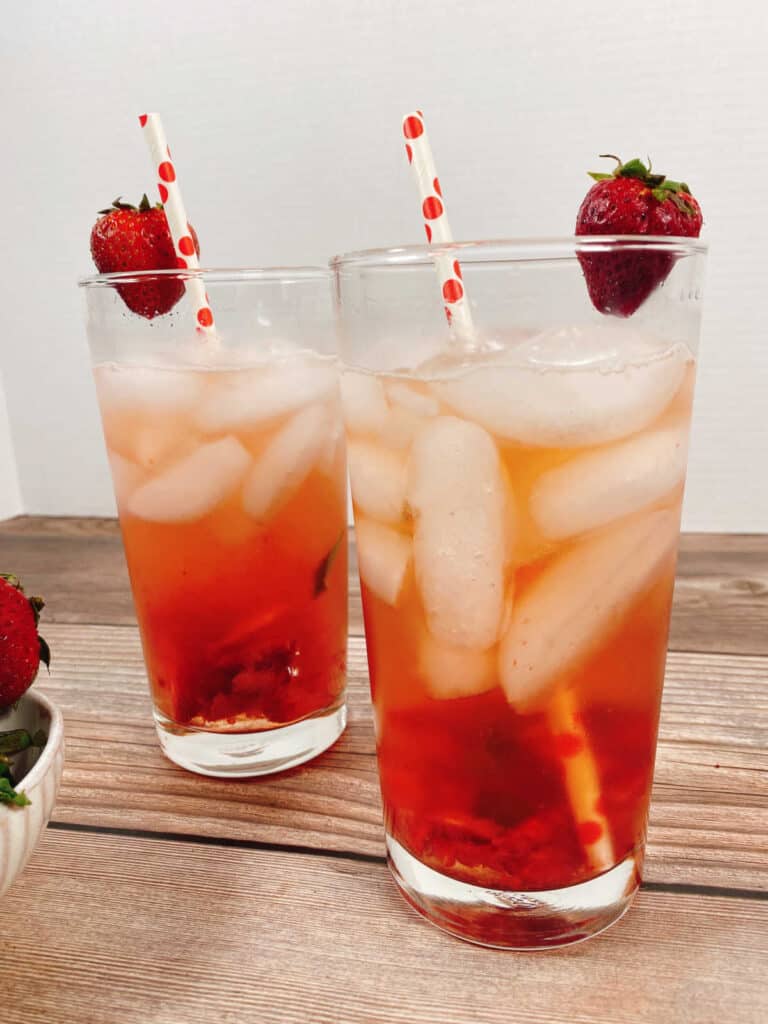 close up of cocktails on a wooden background. 